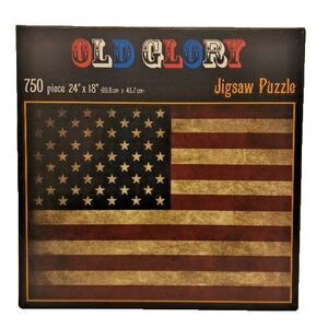 USA Flag Puzzle Old Glory 750 Pc. 24"X 18" Jigsaw Puzzle Americana